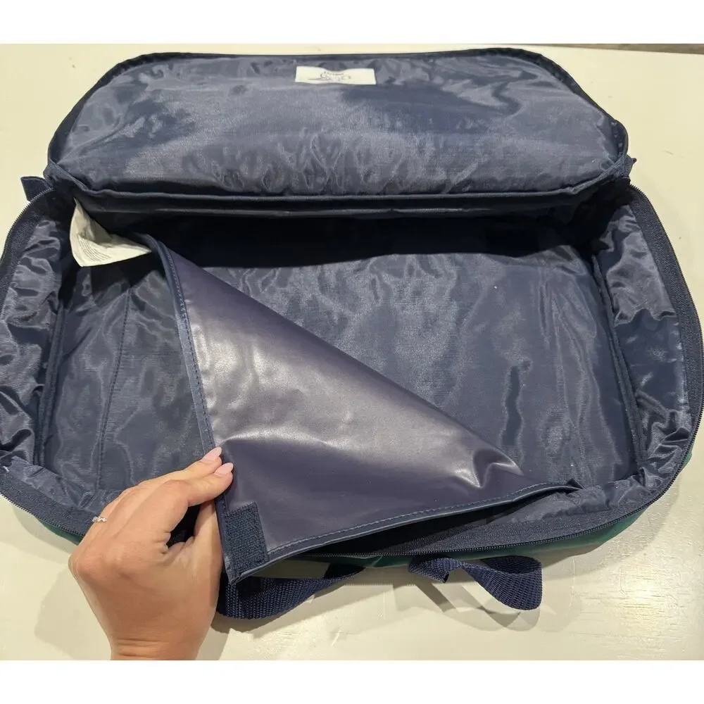 Pyrex Portables Casserole Bag Carrier Teal 16x10 Hot Cold Transport Insulated